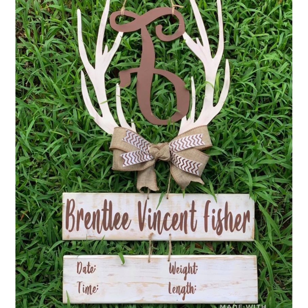 Deer baby door hangers